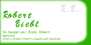 robert biebl business card